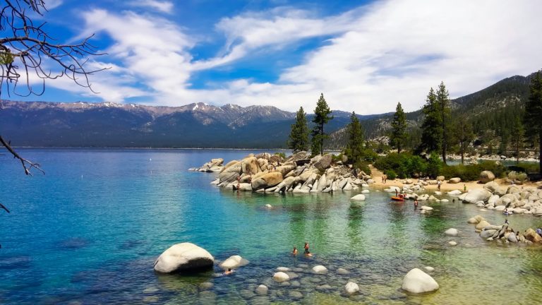 Picture of people in the waters of Lake Tahoe